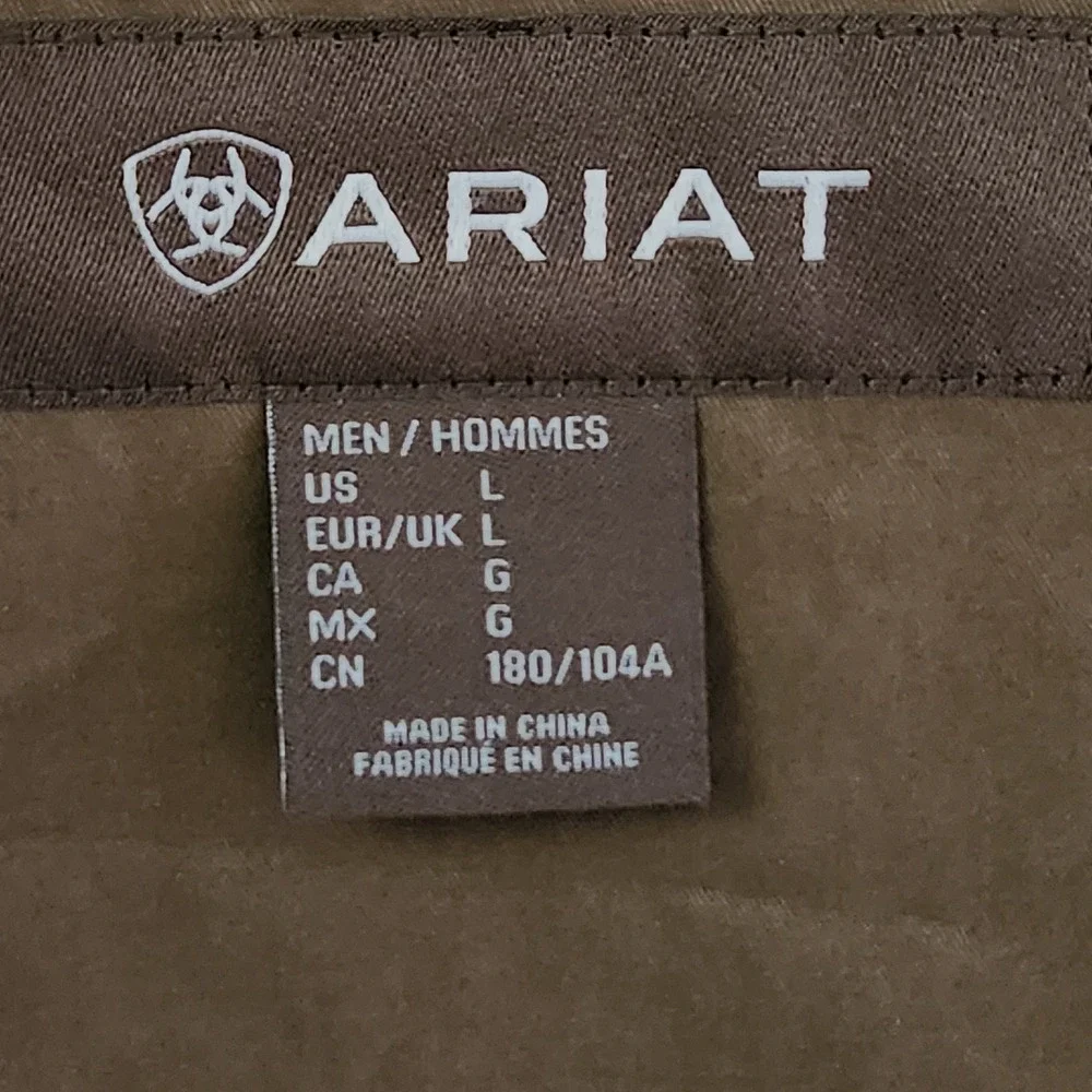 Ariat Grizzly Canvas Lightweight Jacket Mens Large Cub Brown Concealed Carry NEW